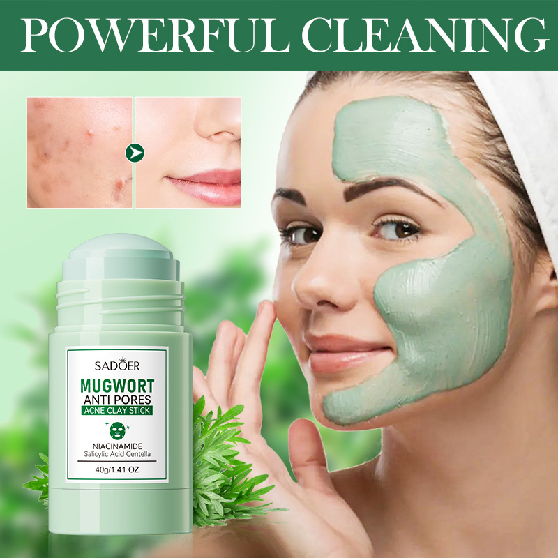 Dust Mask Construction - Mugwort Clay Stick Anti-Acne Clay Mask