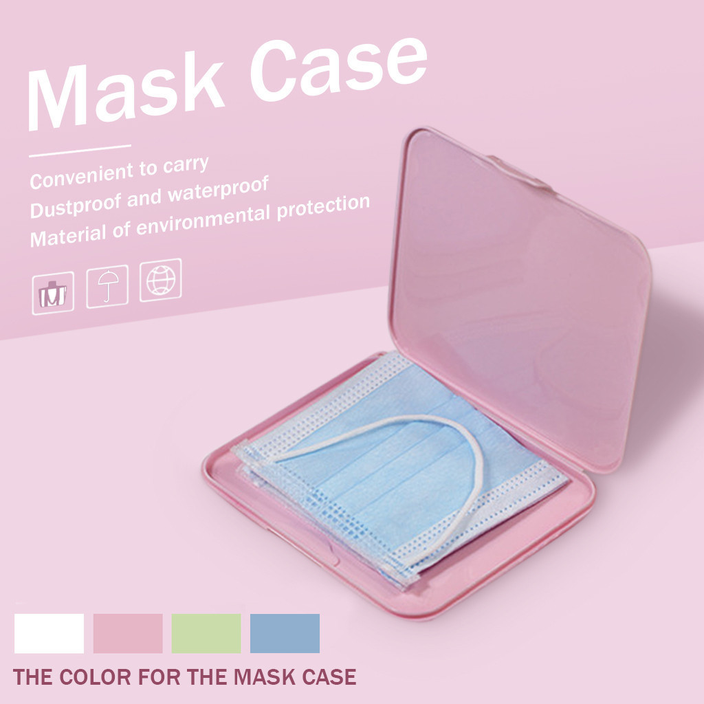 Pink Mask Cover Green Box Mask - Face Mask Storage Box review and price