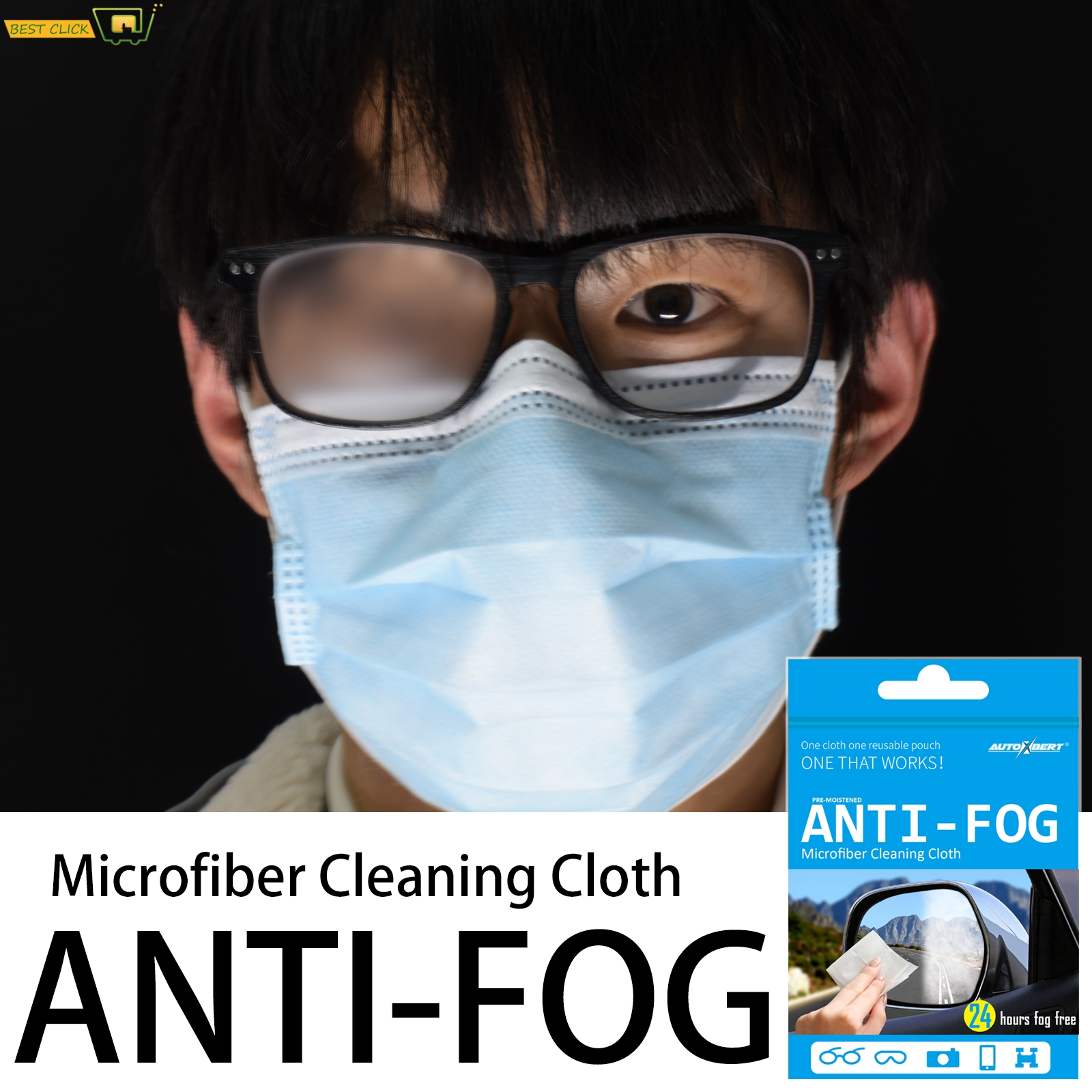 Reusable Anti-Fog Lens Wipes A - Cloth Face Mask Washable review and price