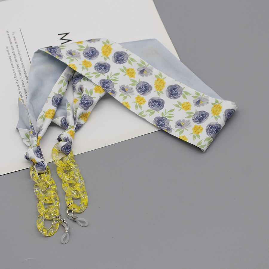 Bohemia Print Silk Scarf Glass - Mask Chain Holder review and price