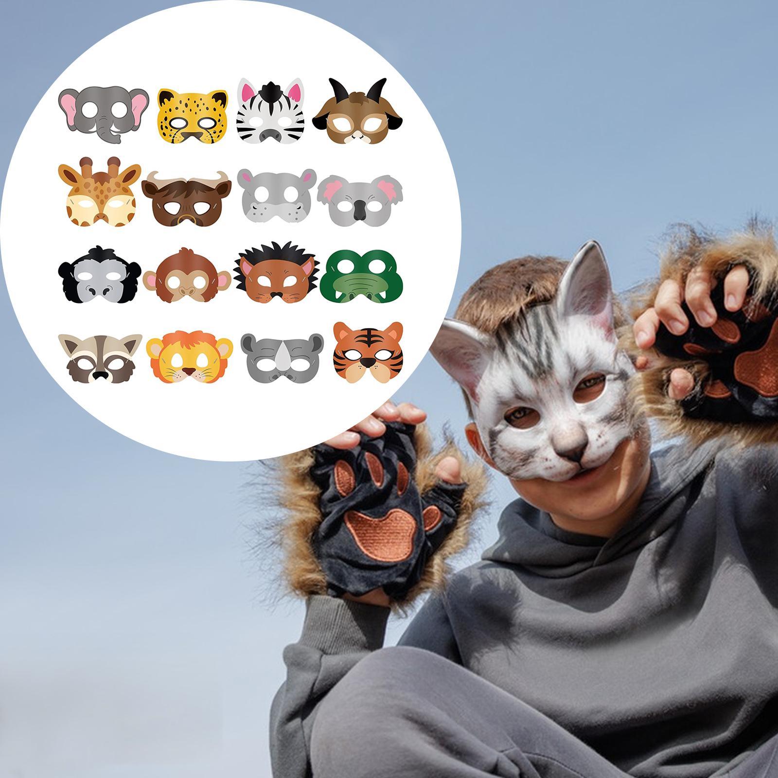 16 Pieces Animal Face Mask Cut - Kids Face Mask review and price
