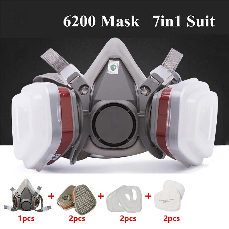 6200 7 in1 Gas Mask Gas-Proof  - Respirator Half Face review and price