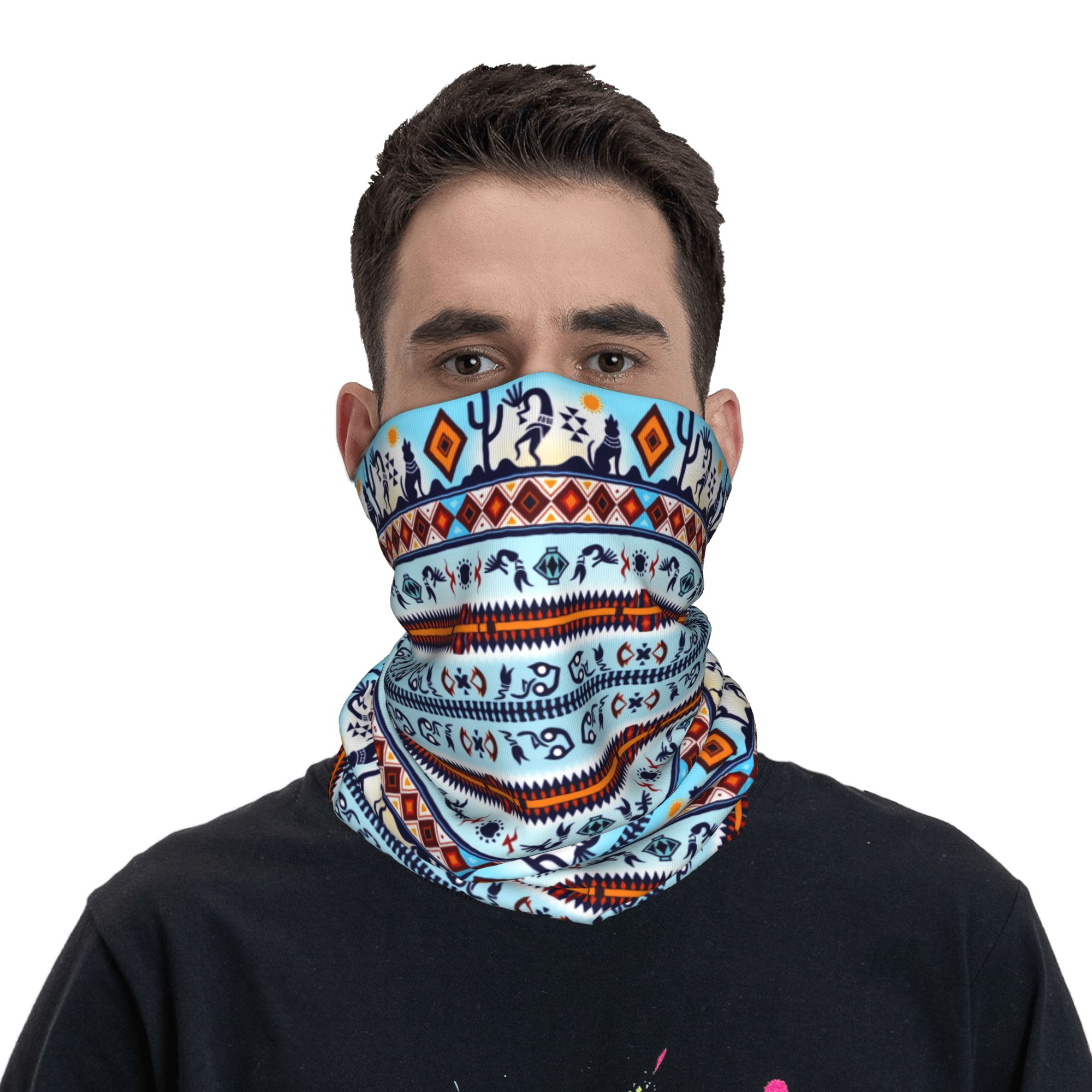 Custom Kokopelli Hohokam Treas - Neck Gaiter Face Cover review and price
